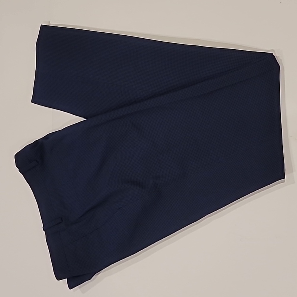 Theory Mini Check Dress Pants Navy Black 32/34 - Picture 4 of 11